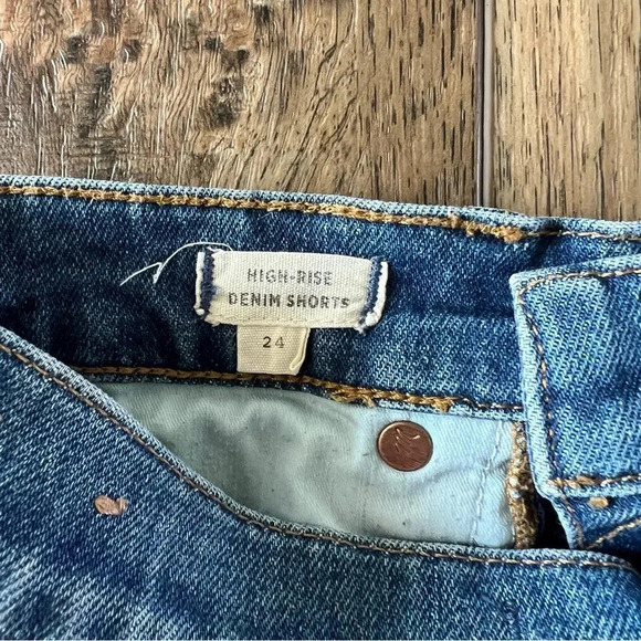 Madewell High Rise Denim Shorts Size 24 - Picture 7 of 13